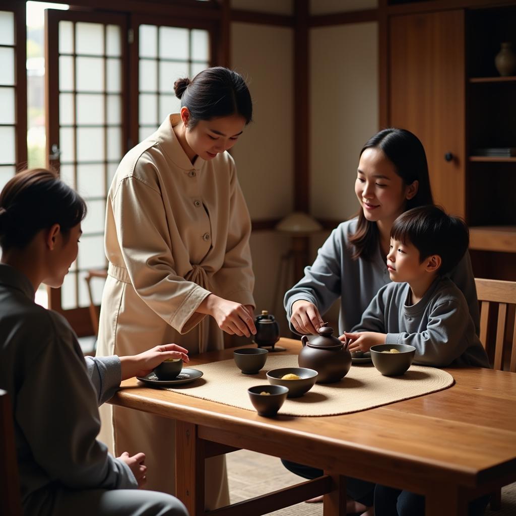 Traditional tea ceremony in a Seoul homestay