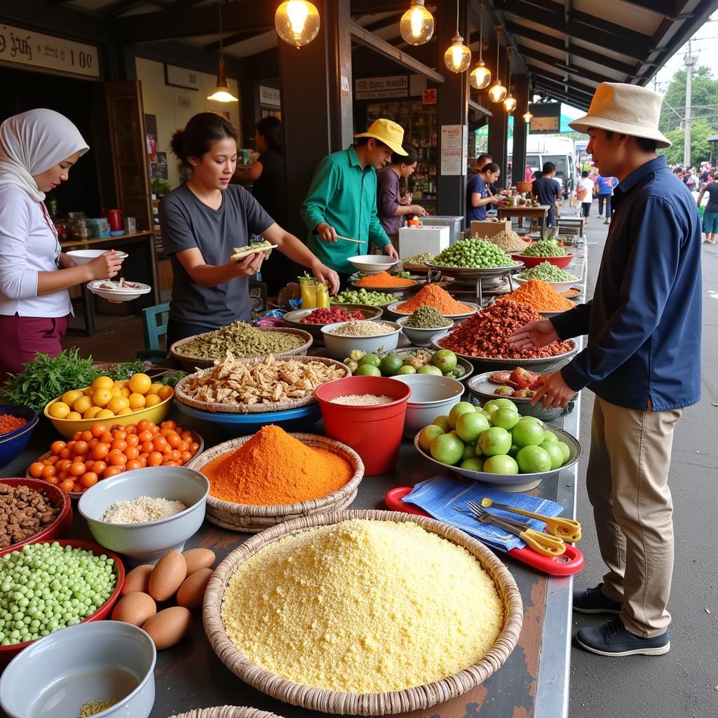 Exploring the vibrant local market in Sg Buloh