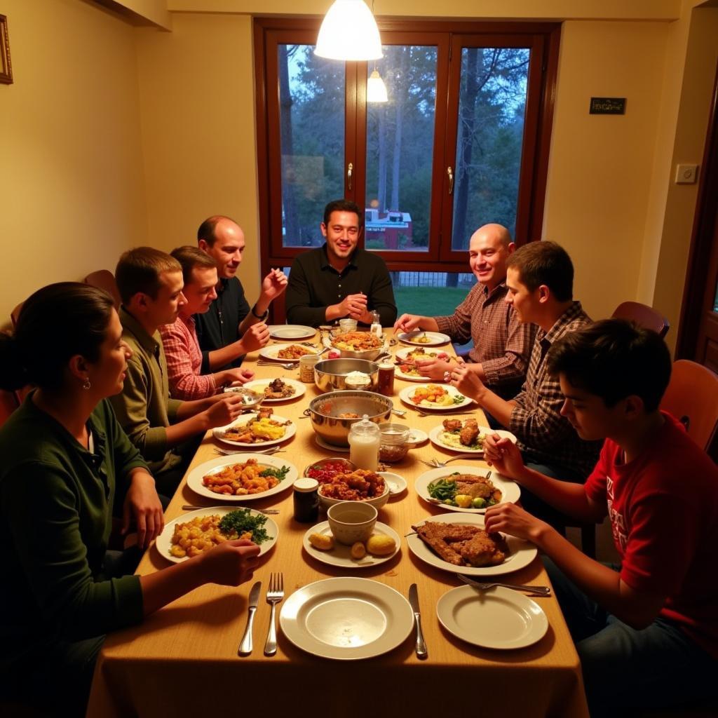 Family Dinner at a Shoghi Homestay