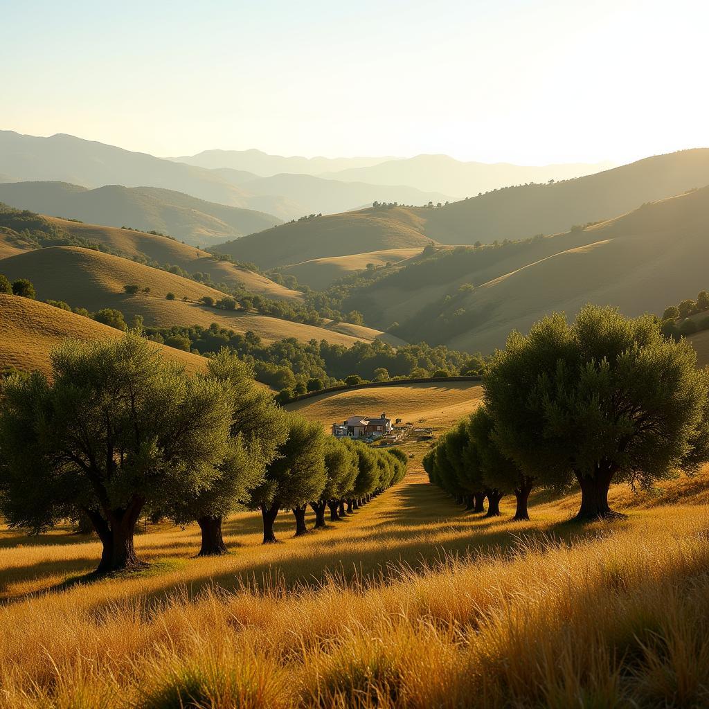 Olive grove in the Spanish countryside