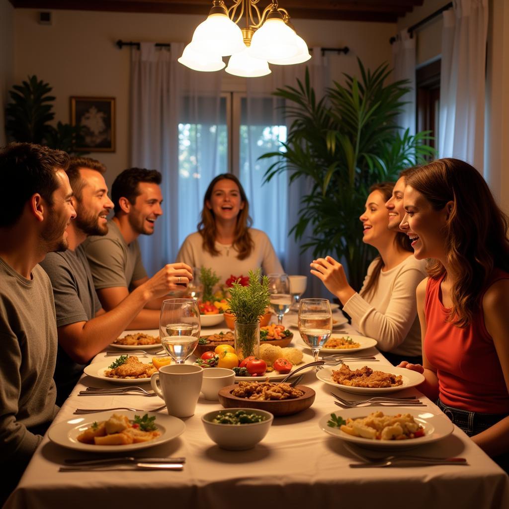 Sharing a Meal with a Spanish Family