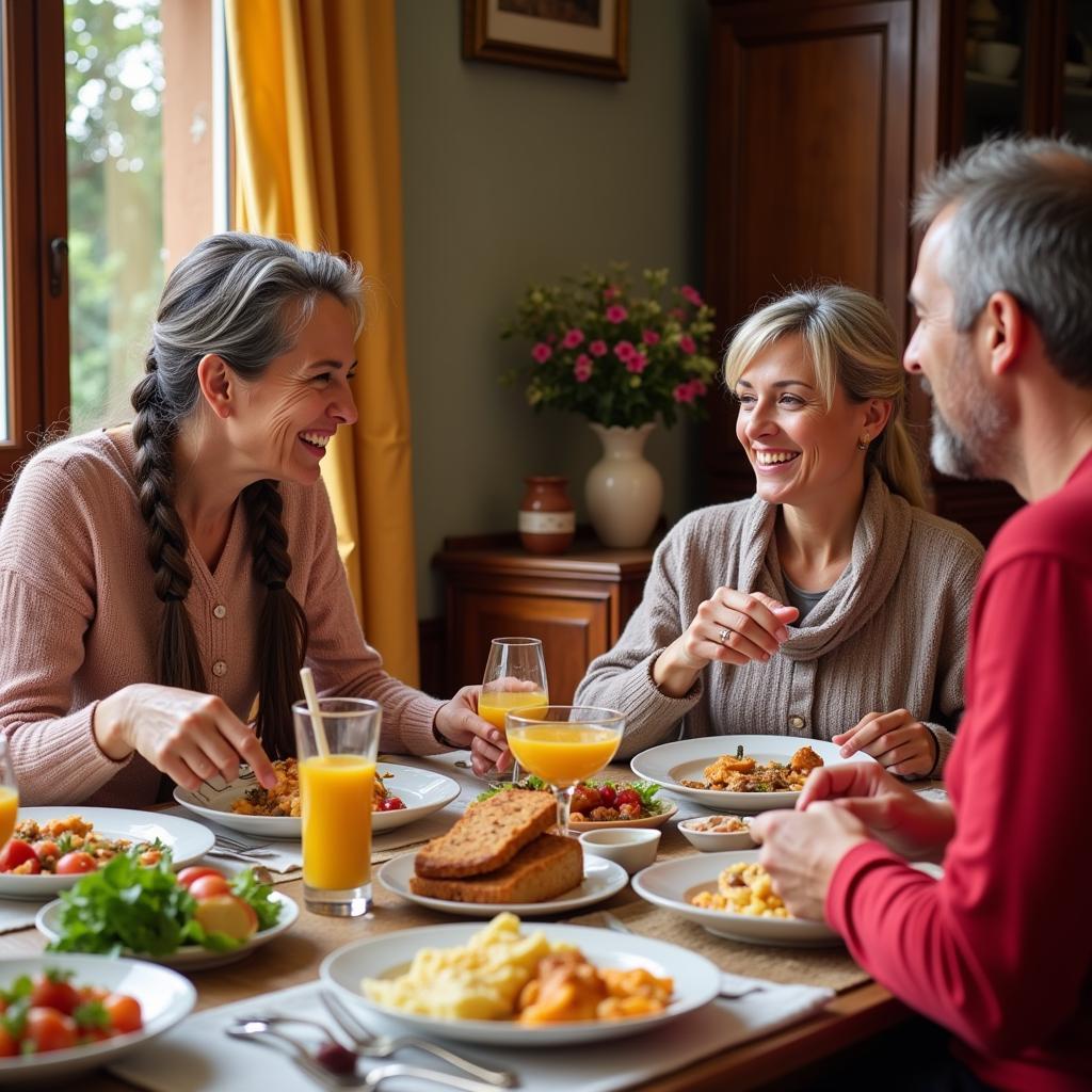 Sharing a Meal with a Spanish Family