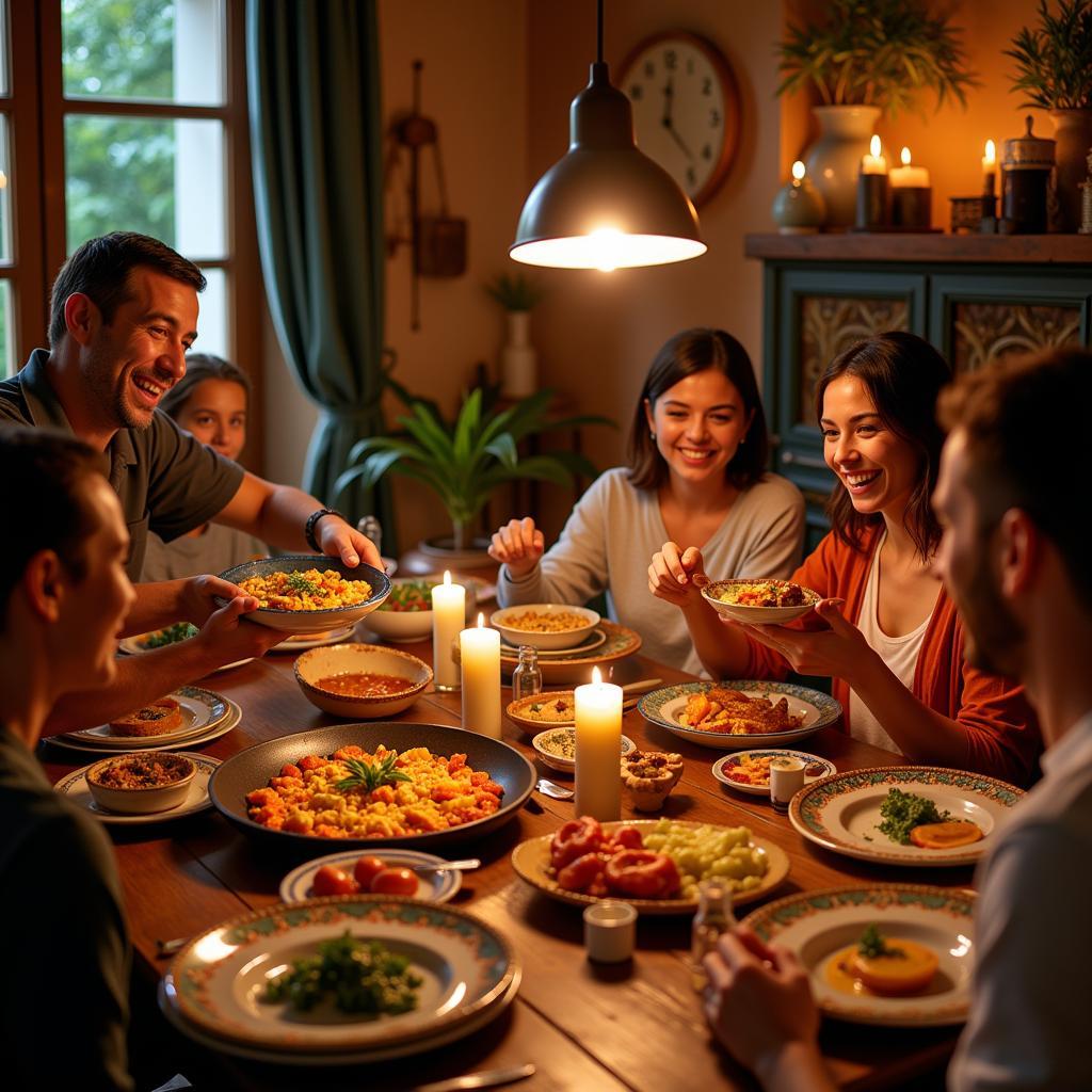 Authentic Spanish Family Dinner