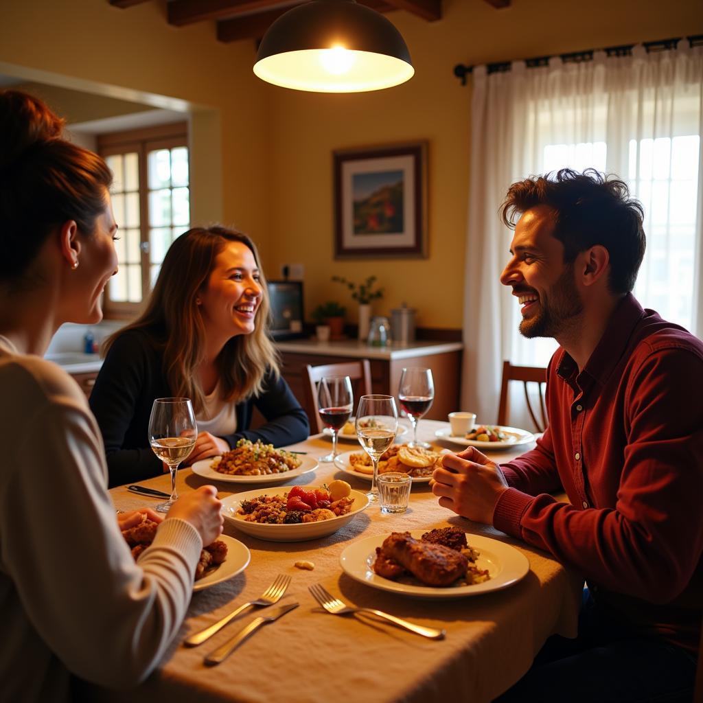 Sharing a Meal with a Spanish Family