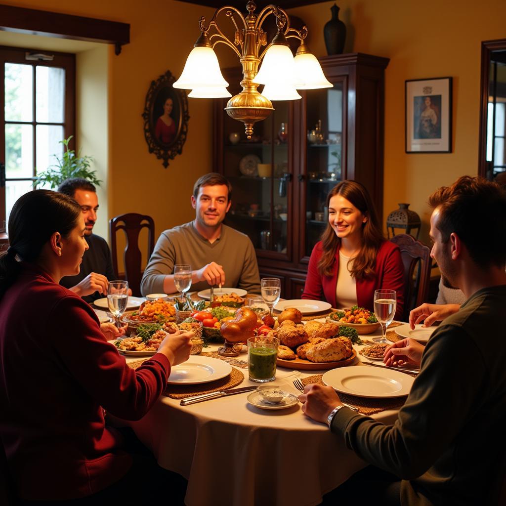 Sharing a Meal with a Spanish Family