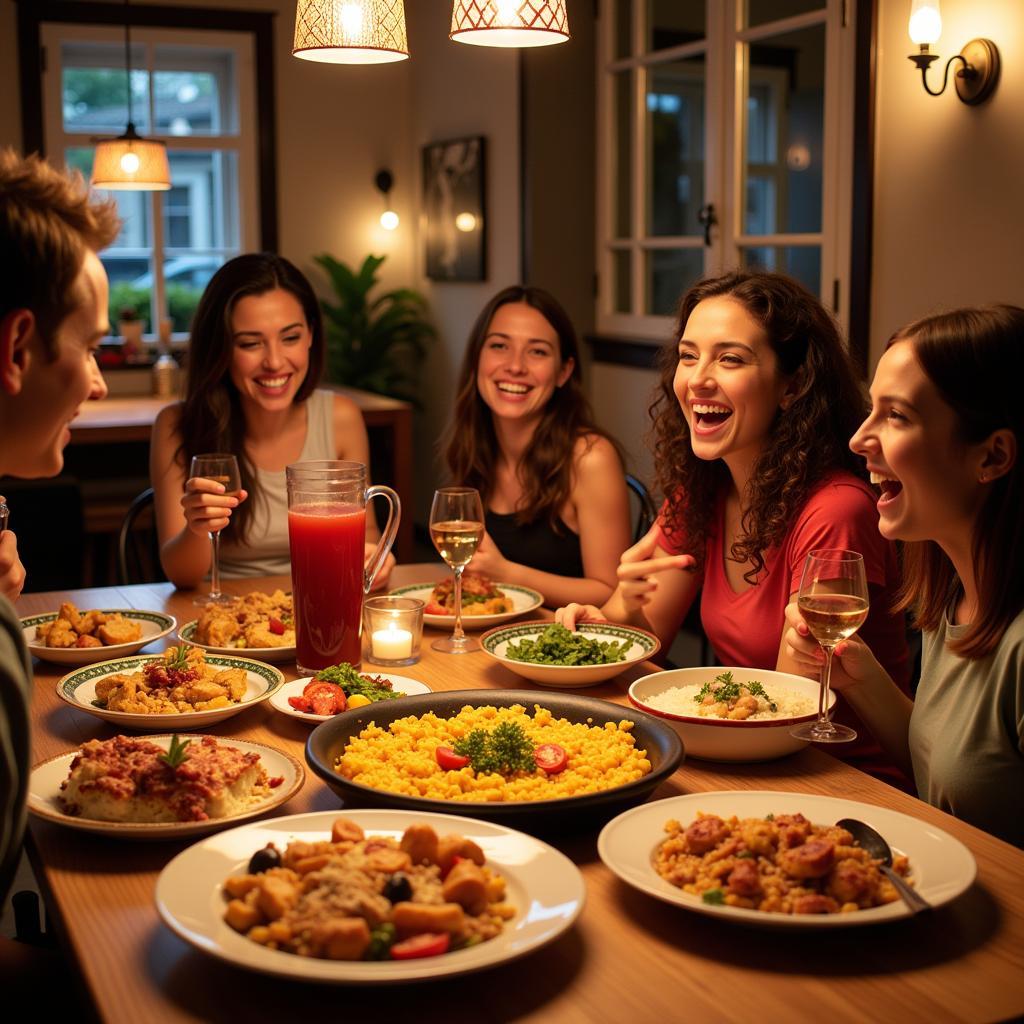 Sharing a Meal with a Spanish Family