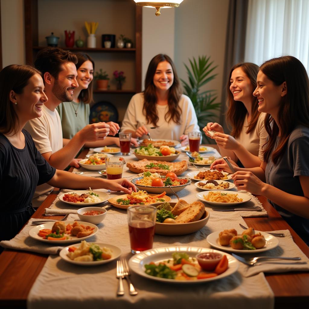 Sharing a Meal with a Spanish Family