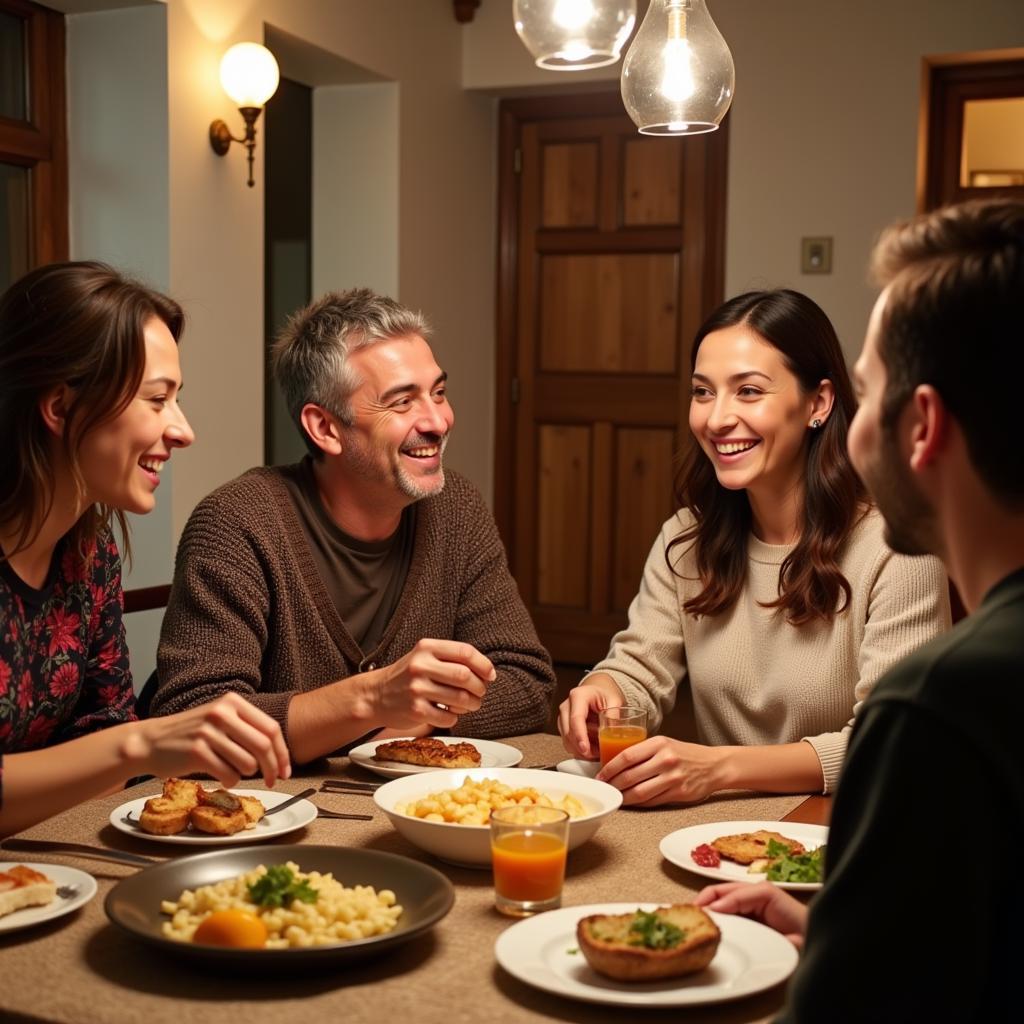 Spanish Family Dinner at an Aufa Homestay