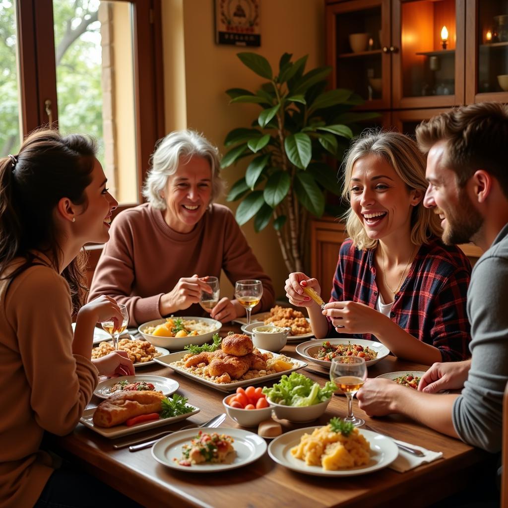 Authentic Spanish Family Dinner Experience at a Boa Vista Homestay