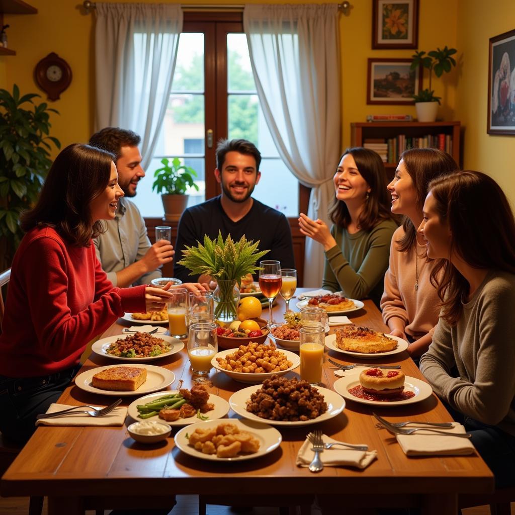 Authentic Spanish Family Dinner in a Homestay