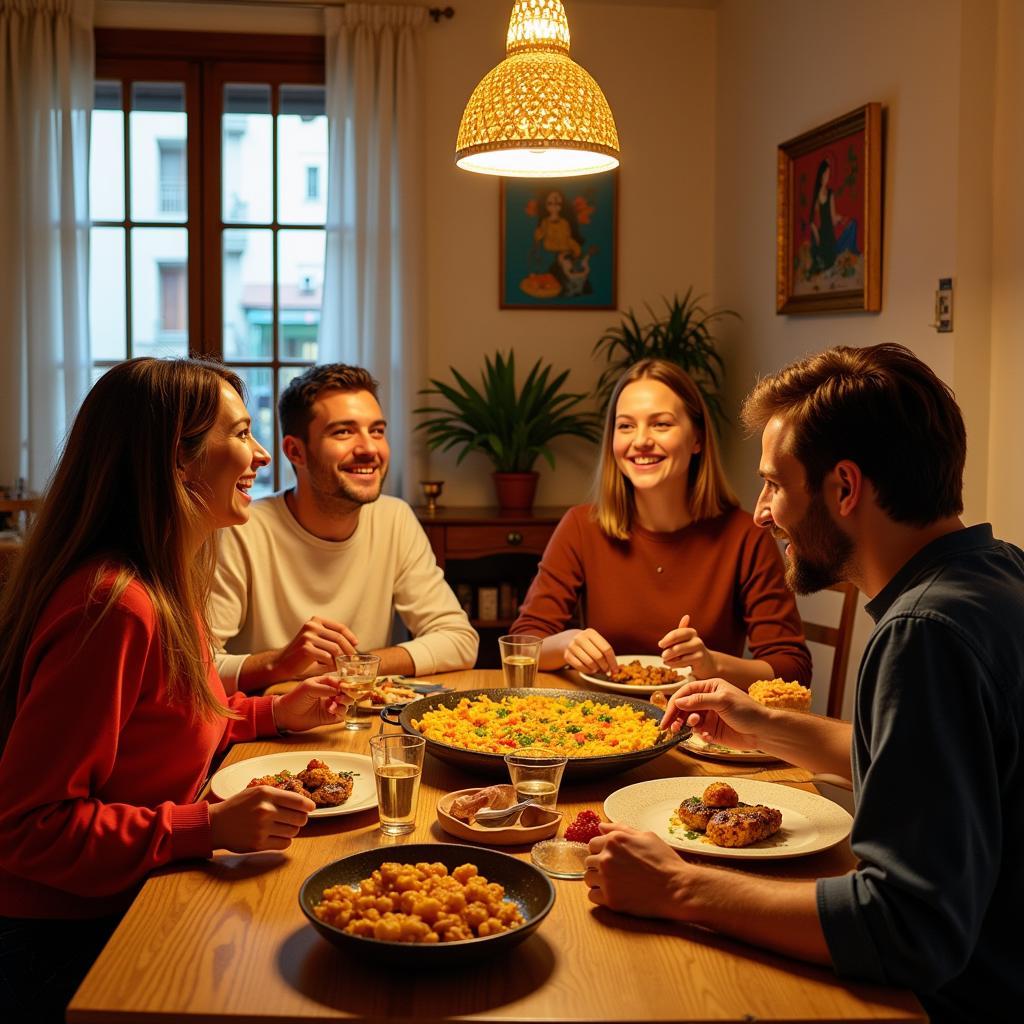 Authentic Spanish Family Dinner in a Homestay