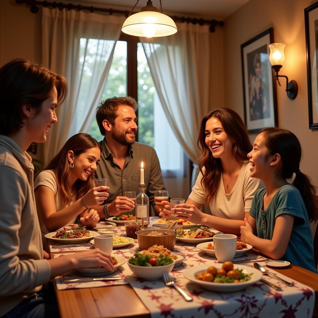 Spanish Family Dinner Homestay Experience