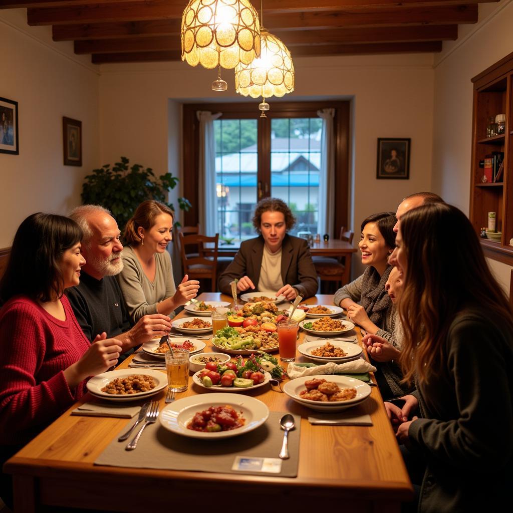 Authentic Spanish Family Dinner in a Tawang Homestay