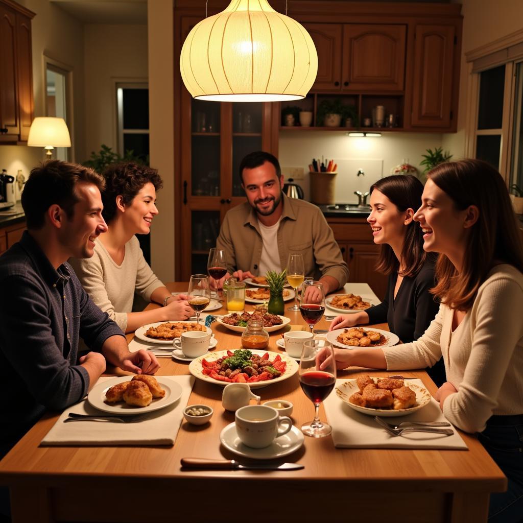 Spanish Family Homestay Dinner