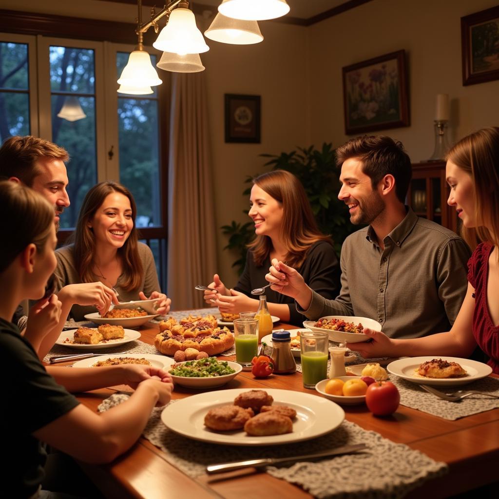 Sharing a Meal with a Spanish Family