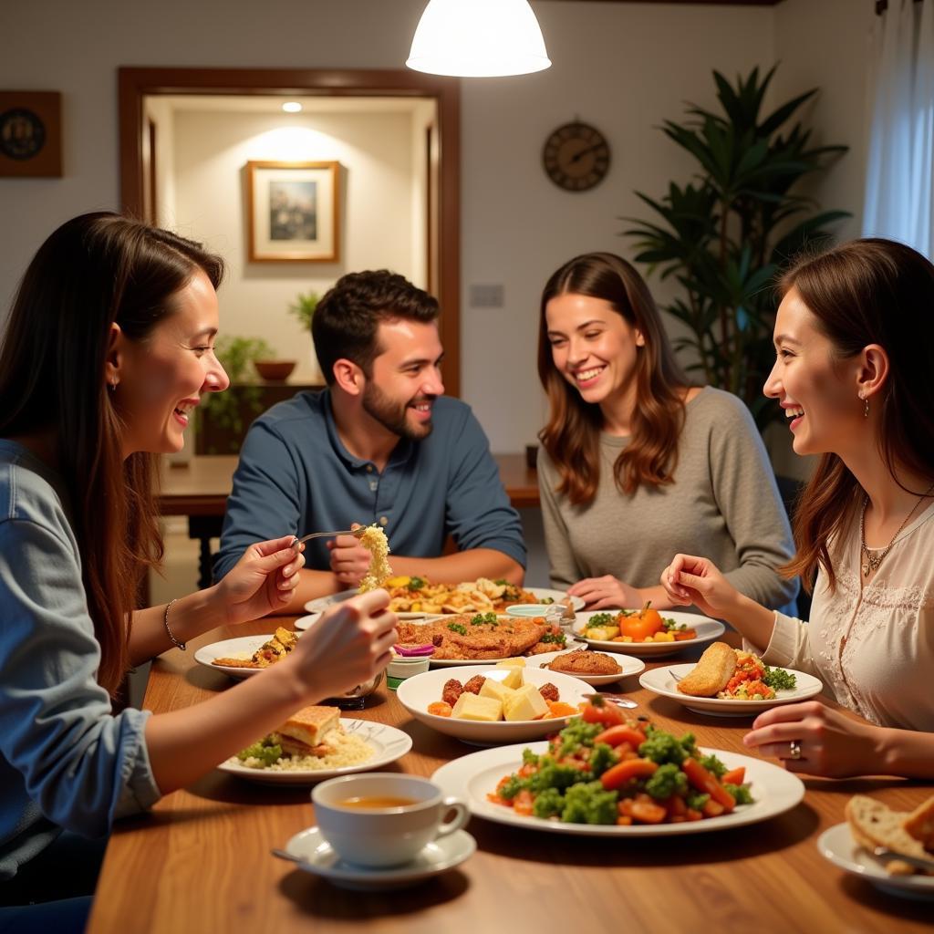 Sharing a Meal with a Spanish Family