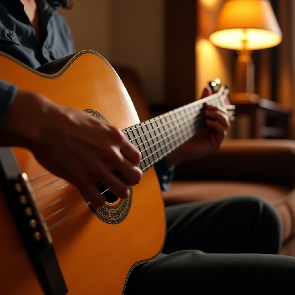 Spanish Guitar Music in a Homestay