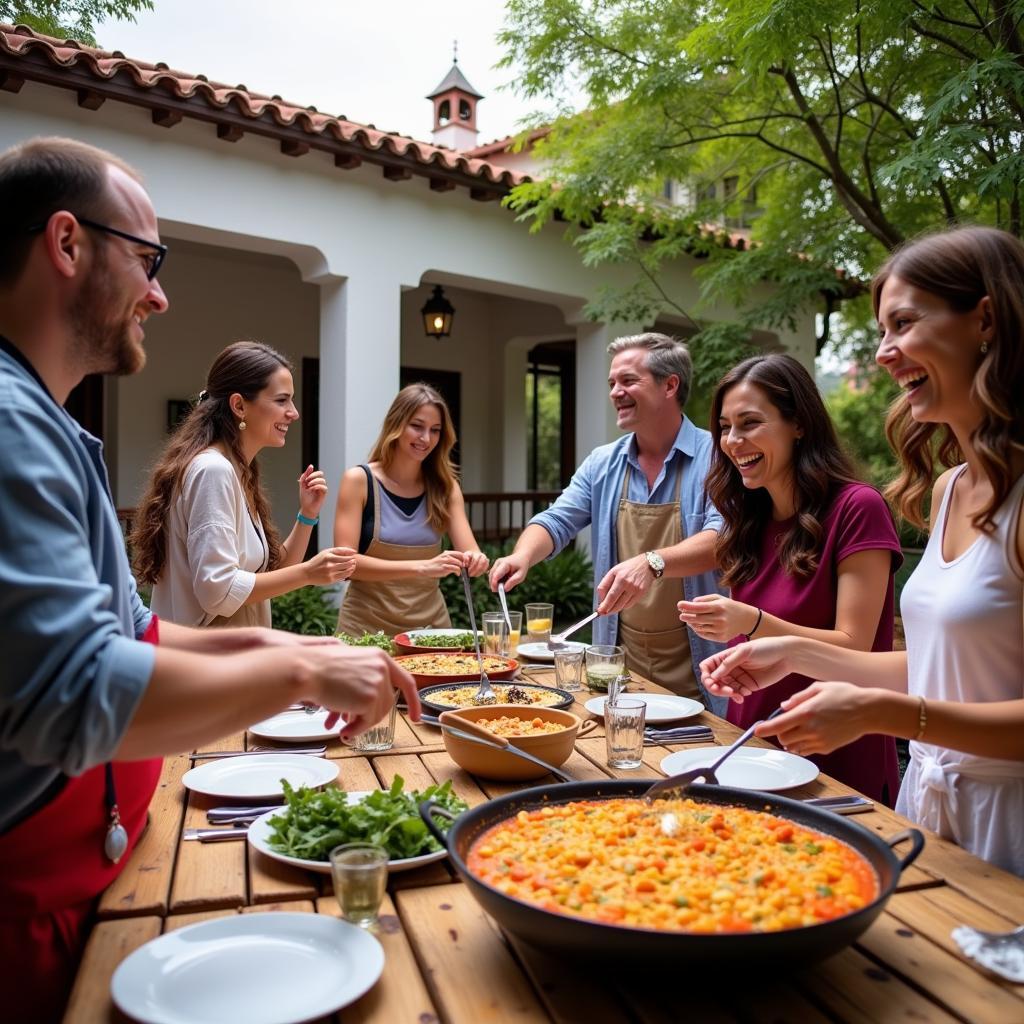 Engaging in Activities at a Spanish Homestay