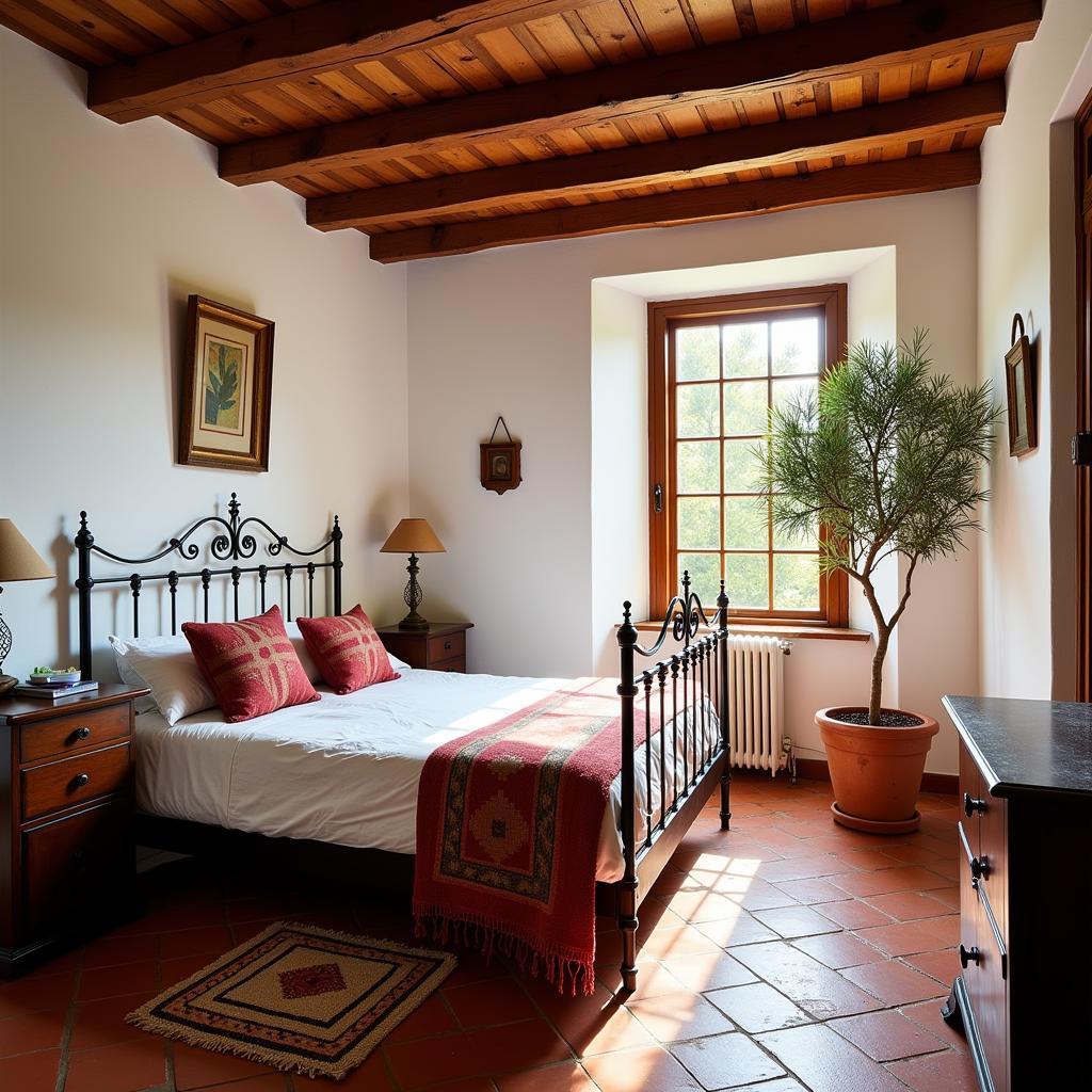 Rustic Spanish Homestay Bedroom Decor