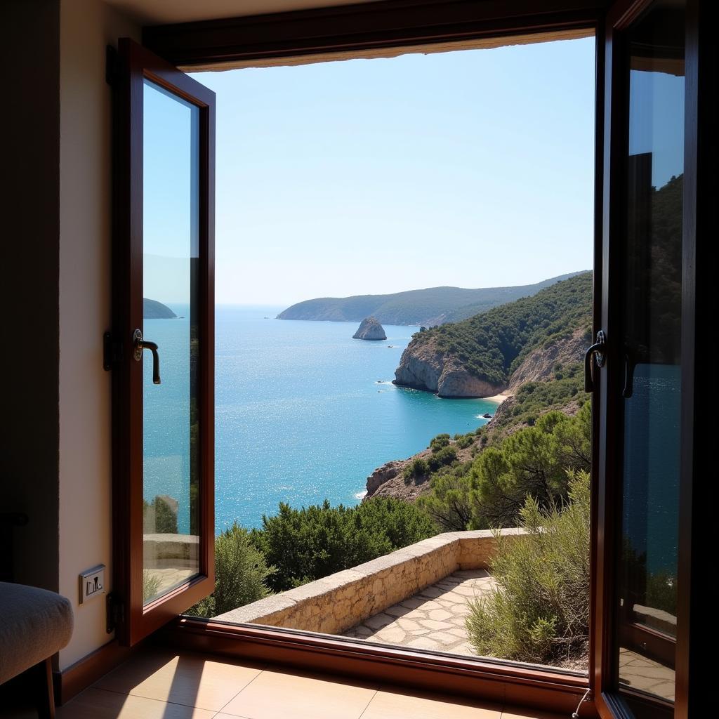 Coastal view from a Spanish homestay