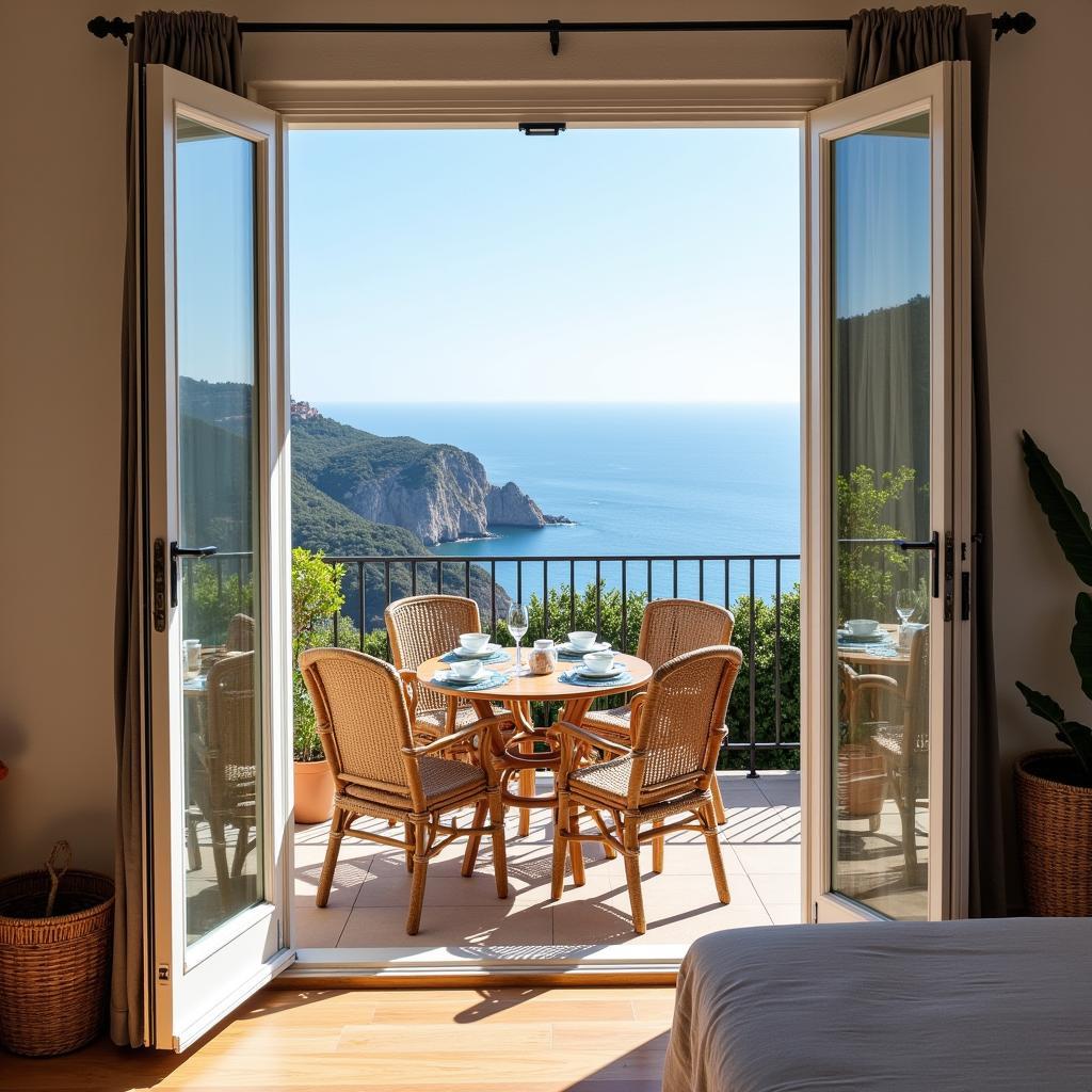 Homestay accommodation with a stunning coastal view in Spain