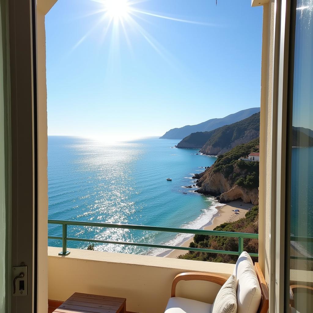 Relaxing Coastal View from a Spanish Homestay