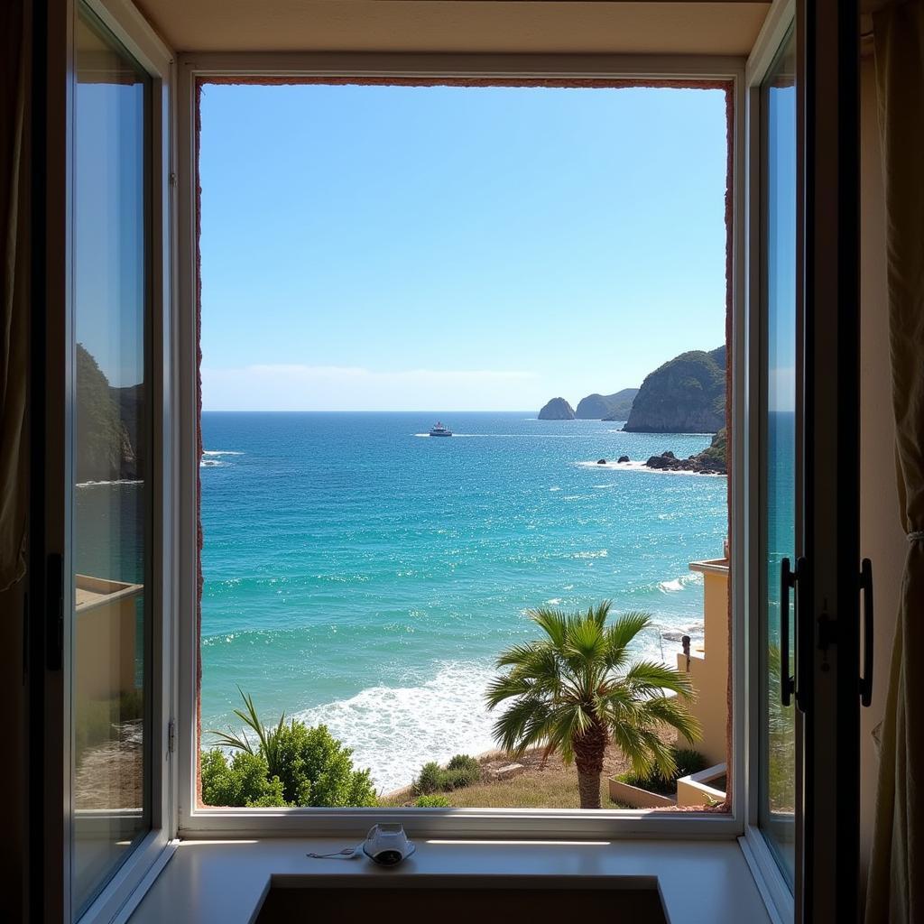 Coastal view from a Spanish homestay