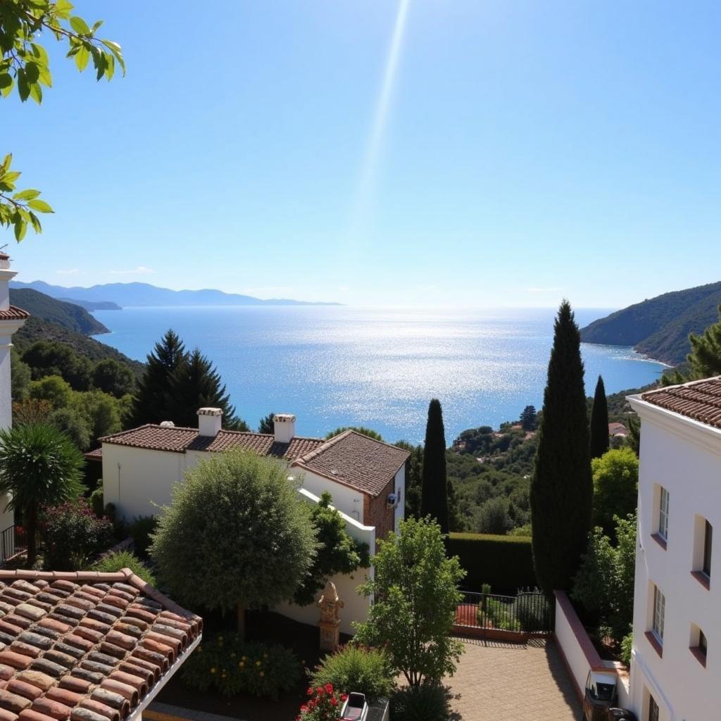 Stunning view from a Spanish homestay overlooking the Mediterranean Sea