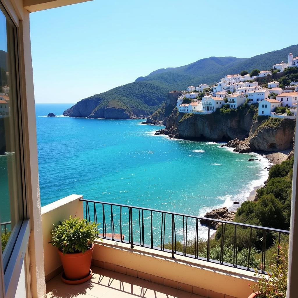 Spanish Homestay Coastal View from Balcony