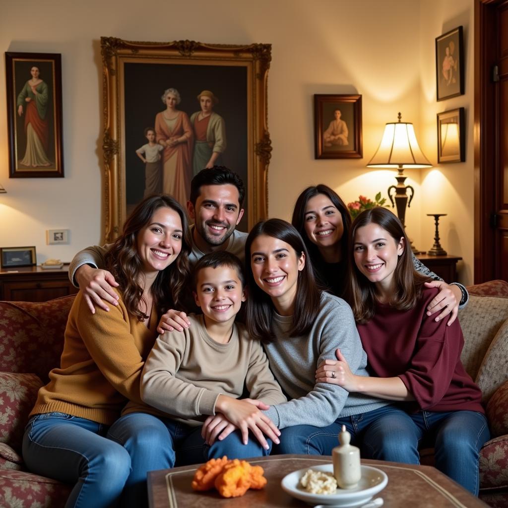 A Spanish Family in Their Homestay