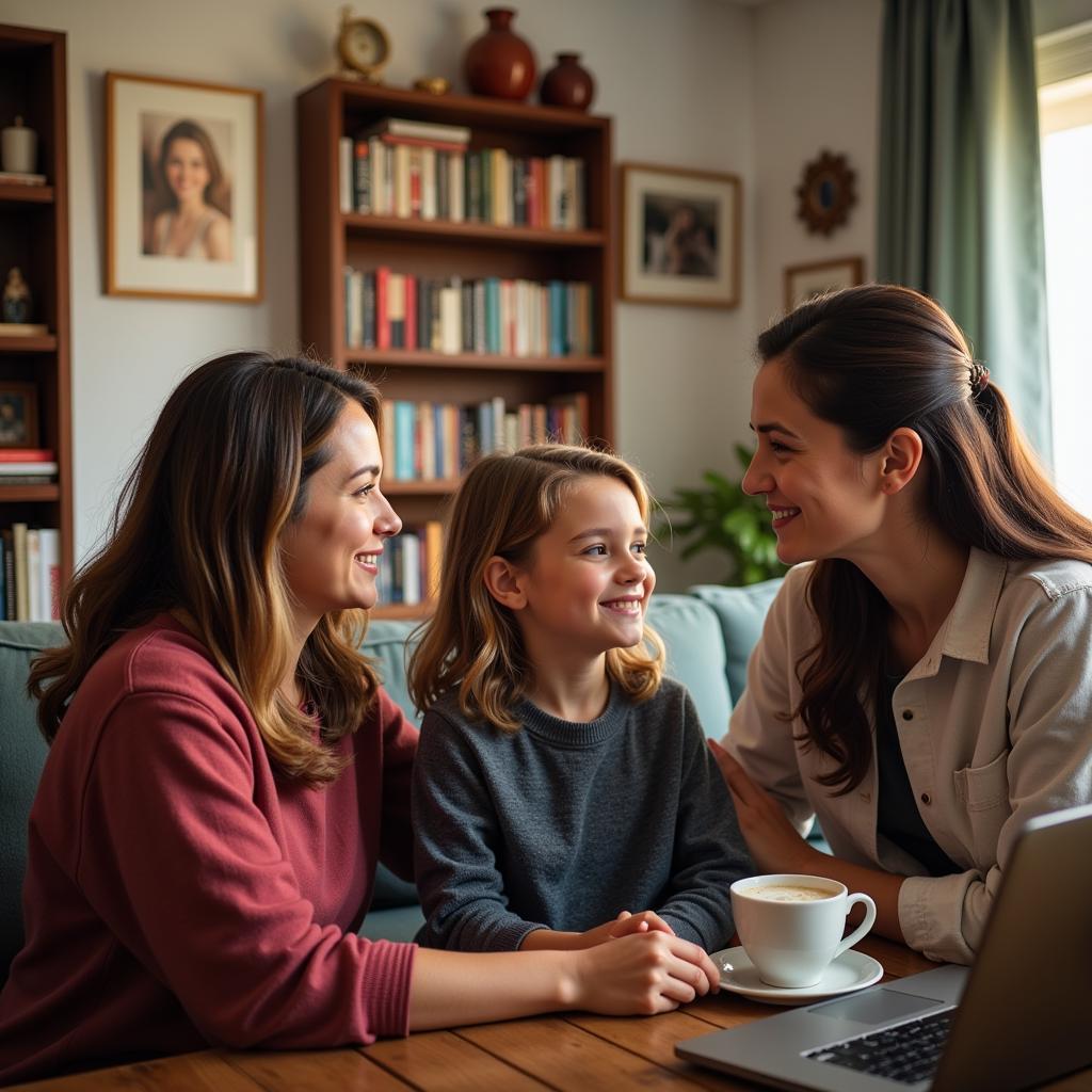 Connecting with a Spanish Host Family in Their Living Room