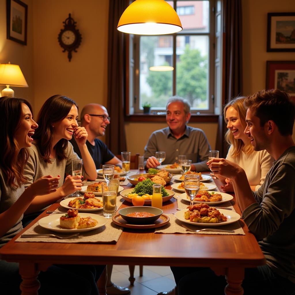 Sharing a Meal with a Spanish Family