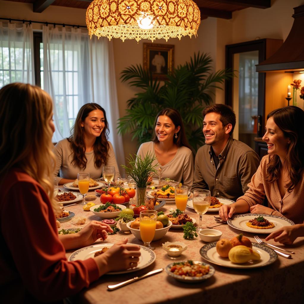 Spanish Homestay Family Dinner