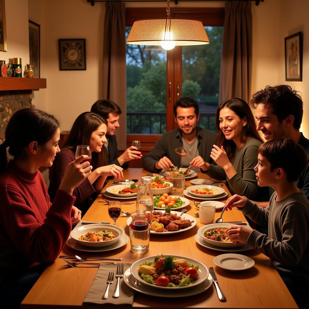 Spanish Homestay Family Dinner