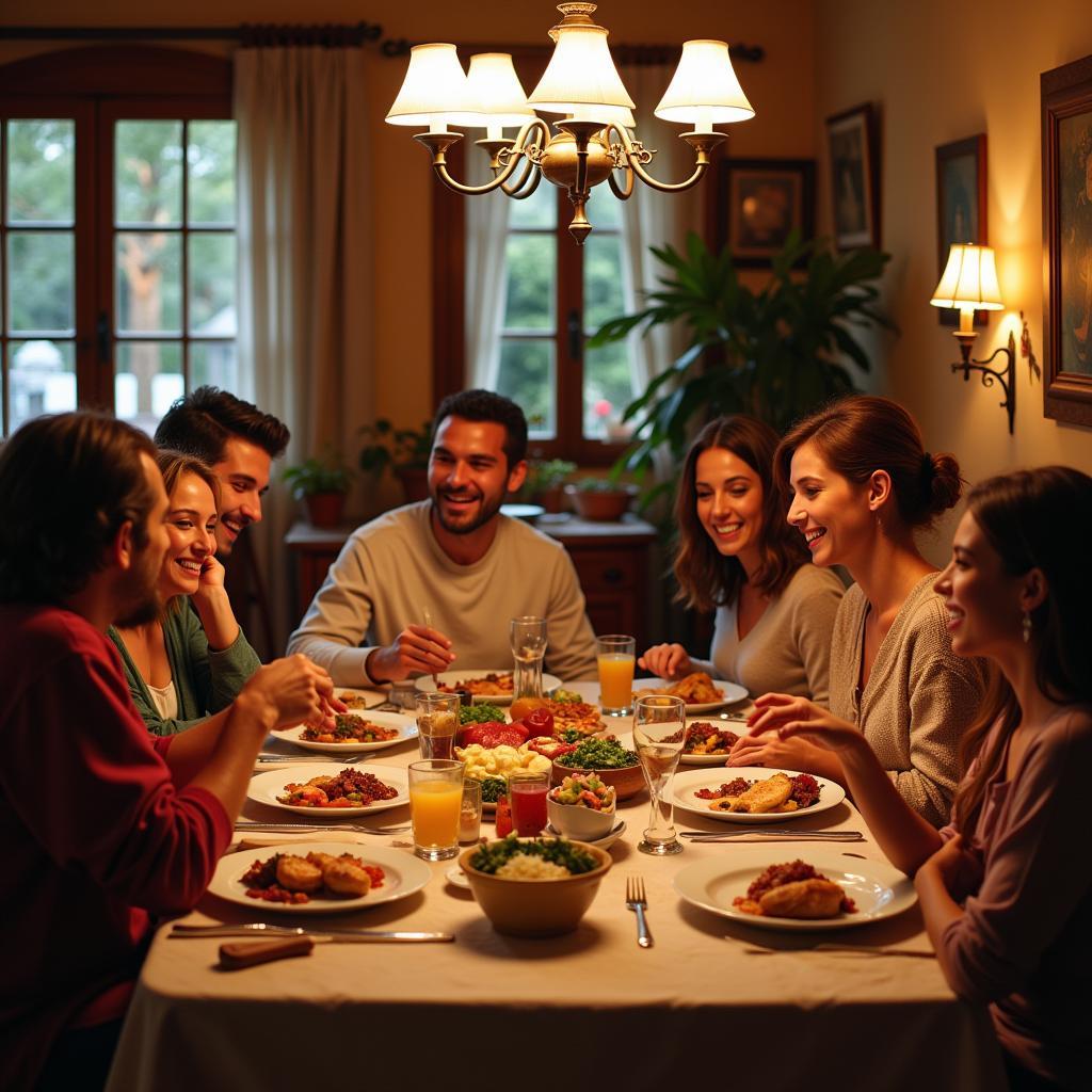 Spanish Homestay Gifts Family Dinner