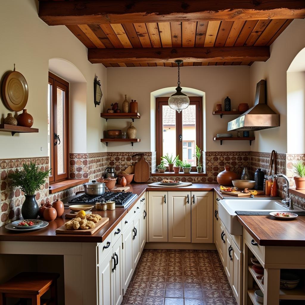 Authentic Spanish Homestay Kitchen