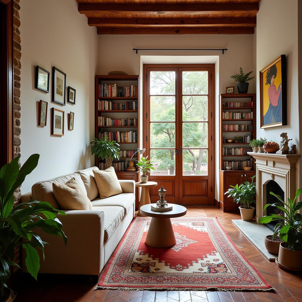 Cozy Living Room in a Spanish Homestay