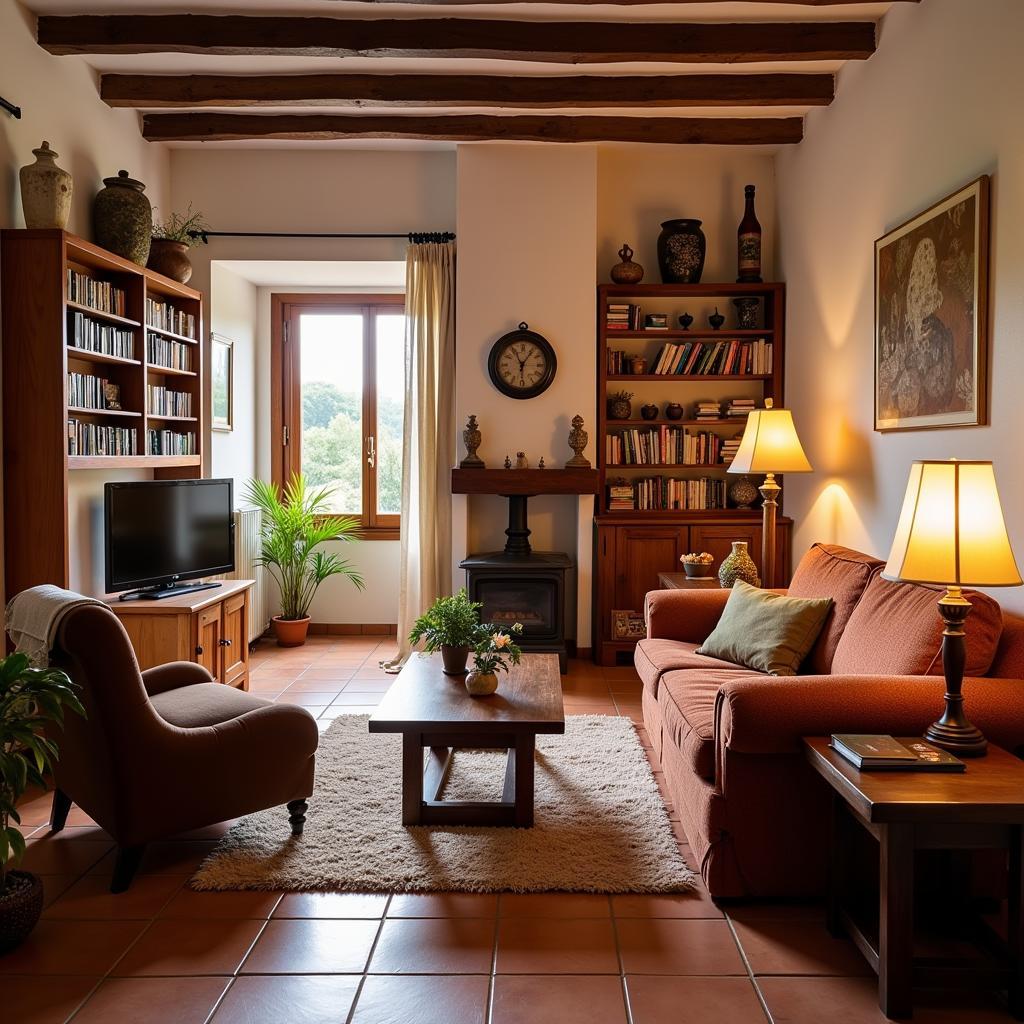 Cozy Living Room in a Spanish Homestay