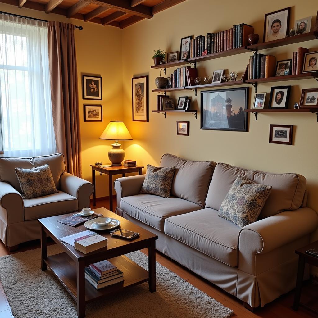 Spanish homestay living room - comfortable and welcoming