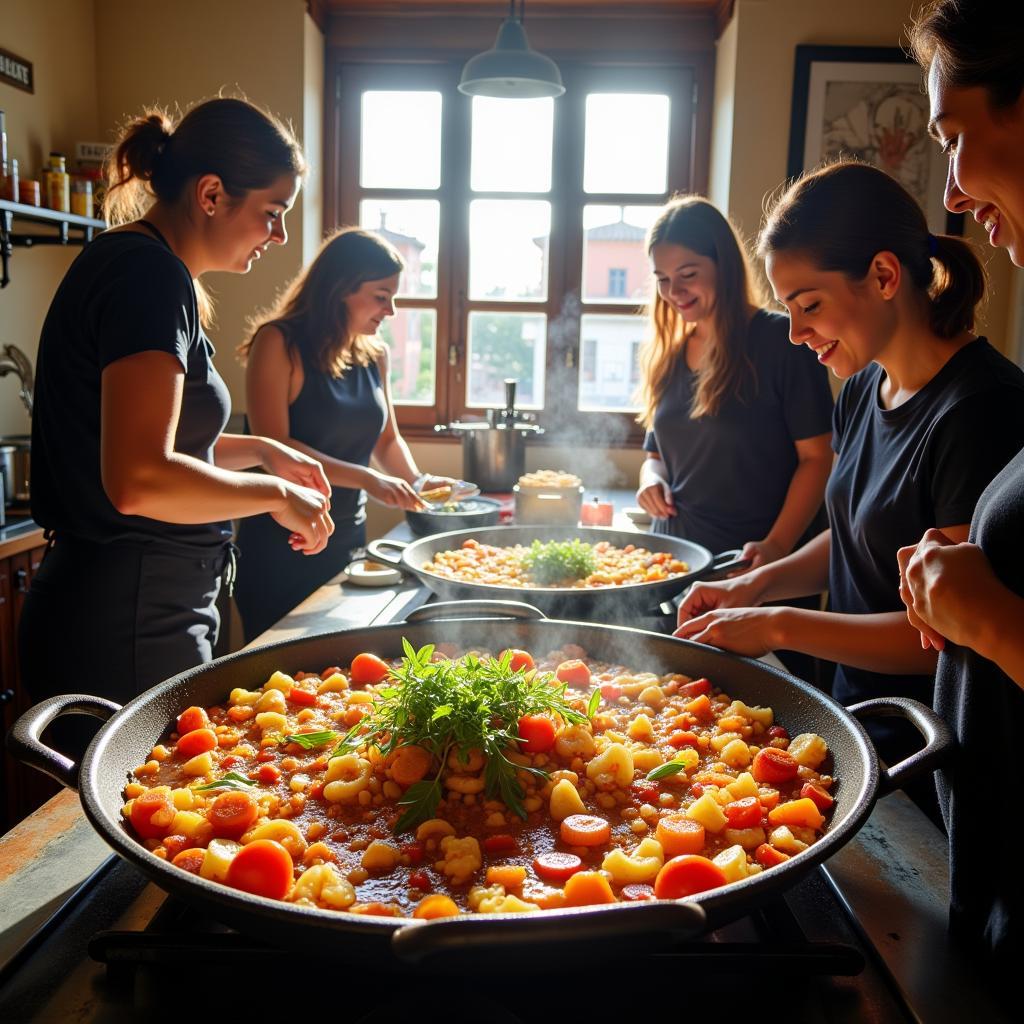 Spanish Homestay Paella Cooking Class