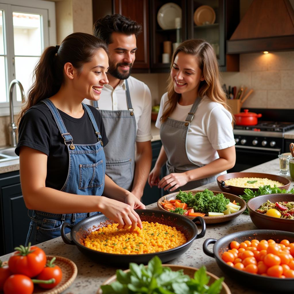 Spanish Homestay Paella Cooking Class