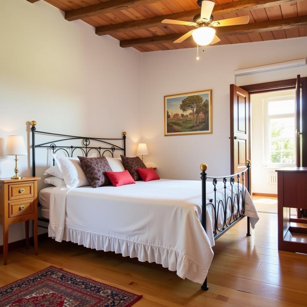 Comfortable bedroom in a Spanish homestay tiny boutique habitat