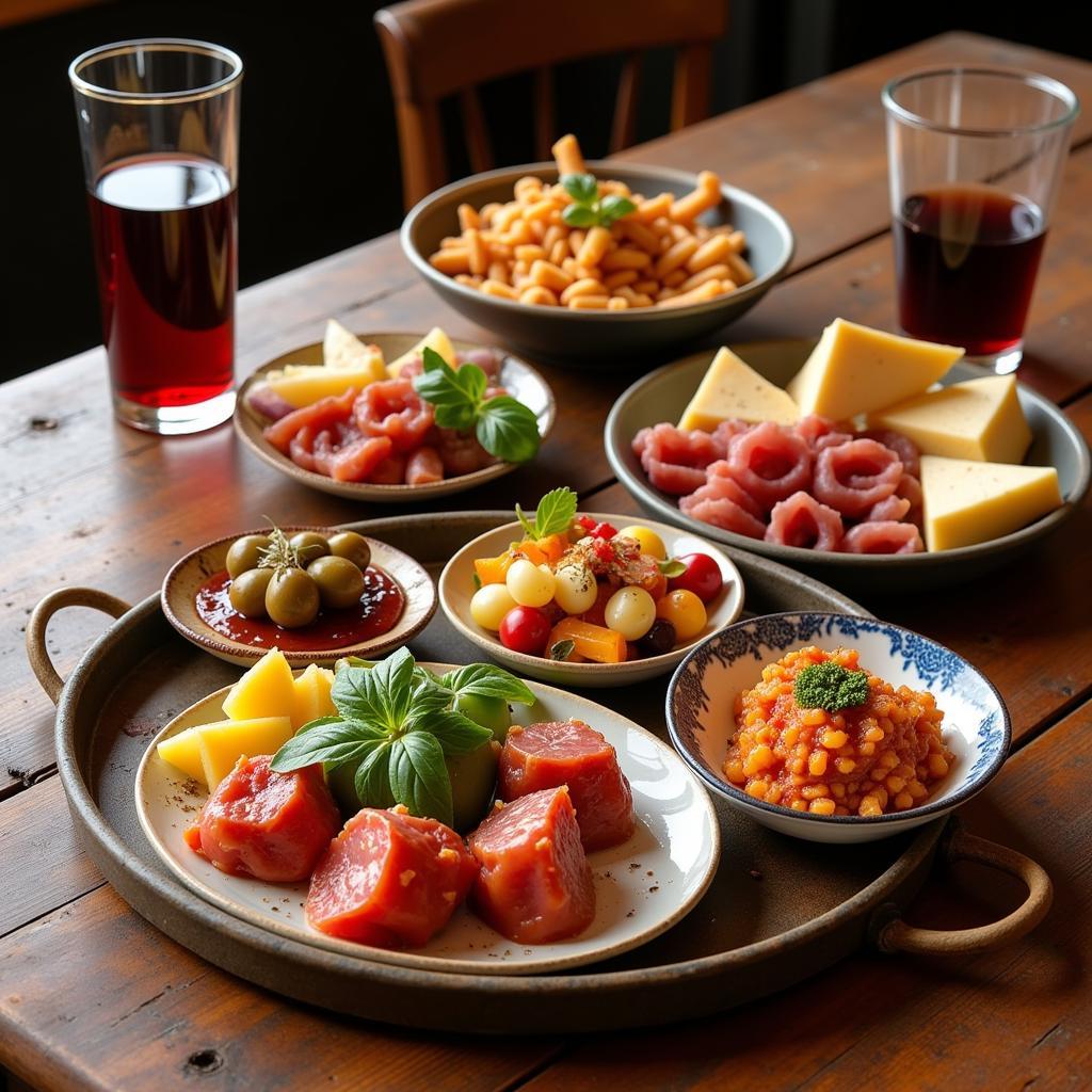 Delicious Spanish Tapas Spread