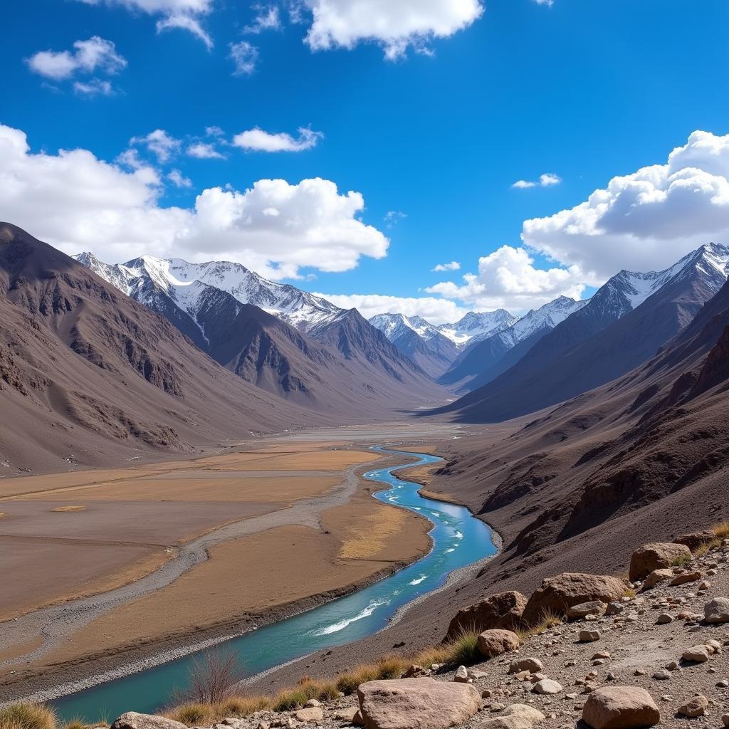 Spiti Valley Landscape Panorama