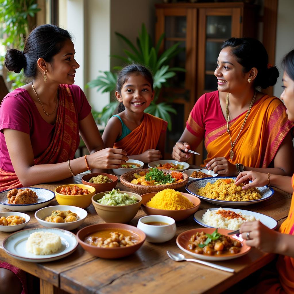 Sri Lankan Family Meal at a Homestay