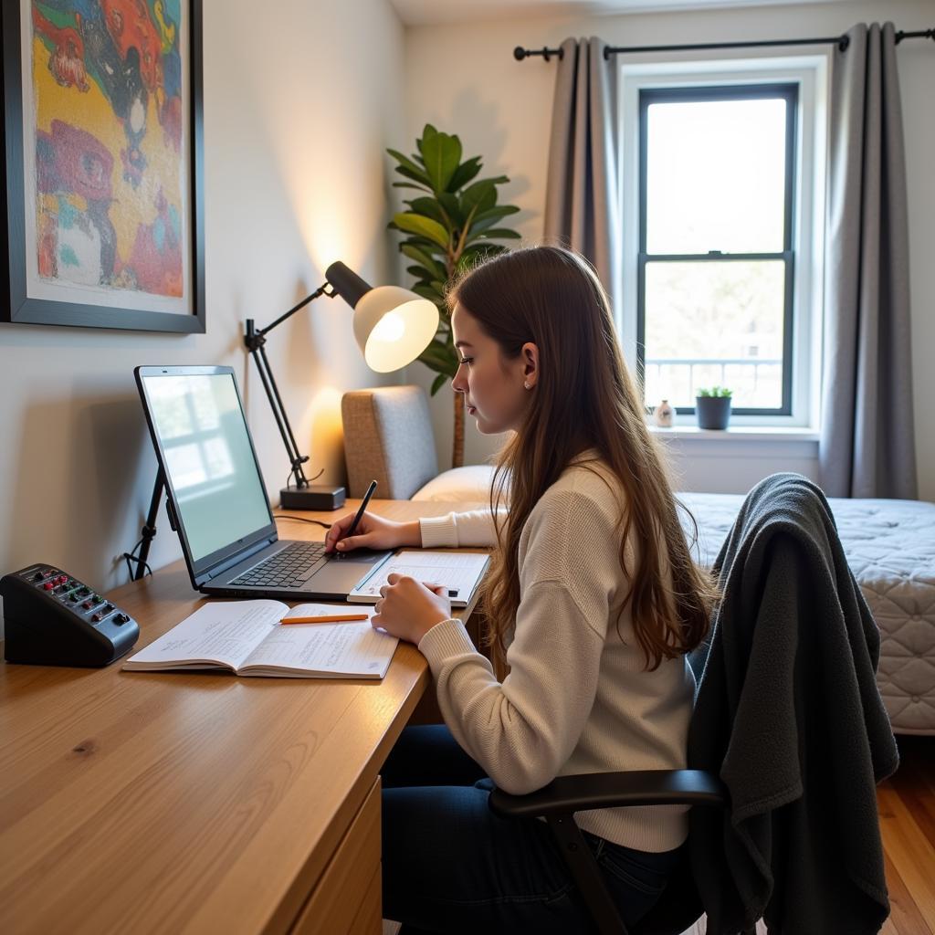 Student Studying in a Melbourne Homestay