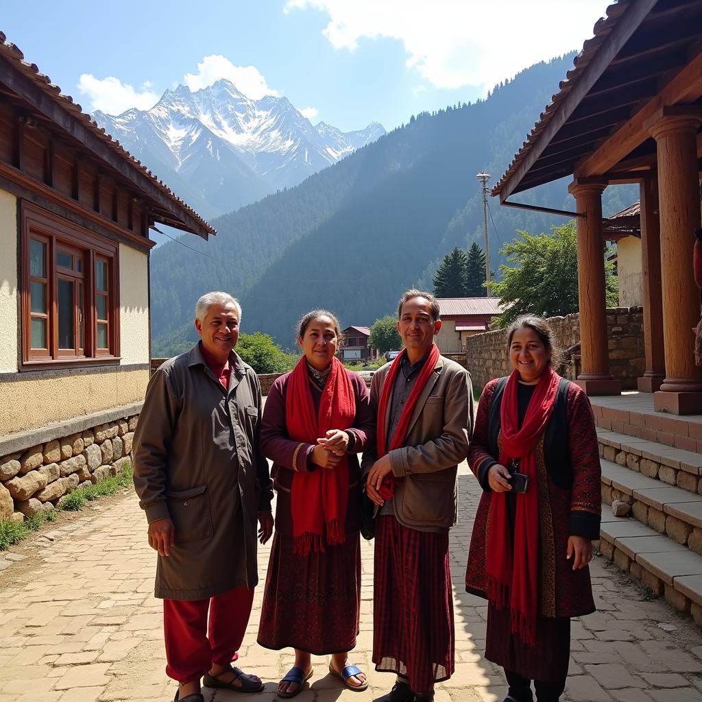 Nepali Family Welcoming Guests at a Homestay in Sukhiapokhri