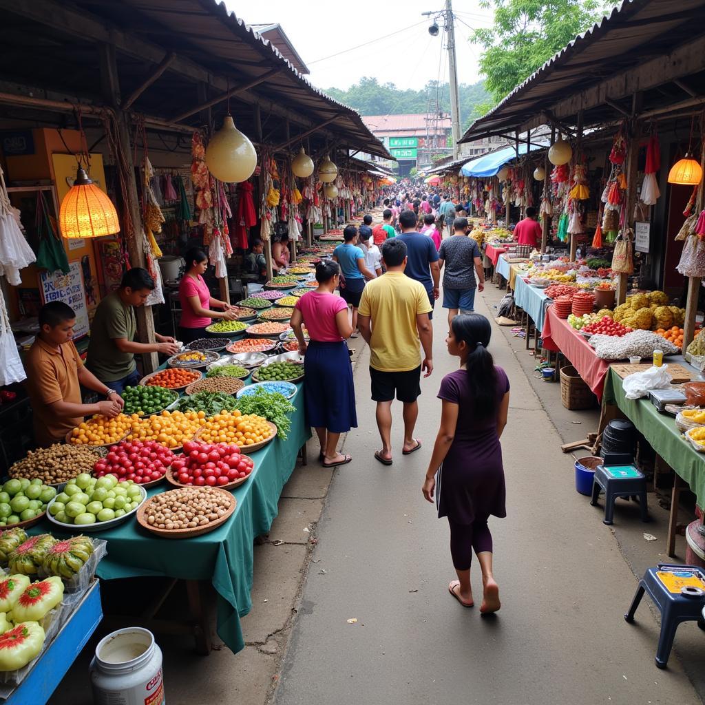 Exploring the vibrant local market in Sungai Besar