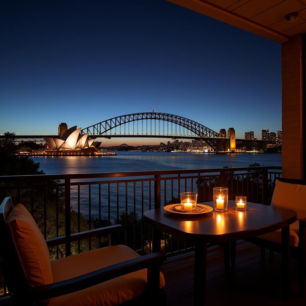 Stunning view of Sydney Harbour from a homestay balcony