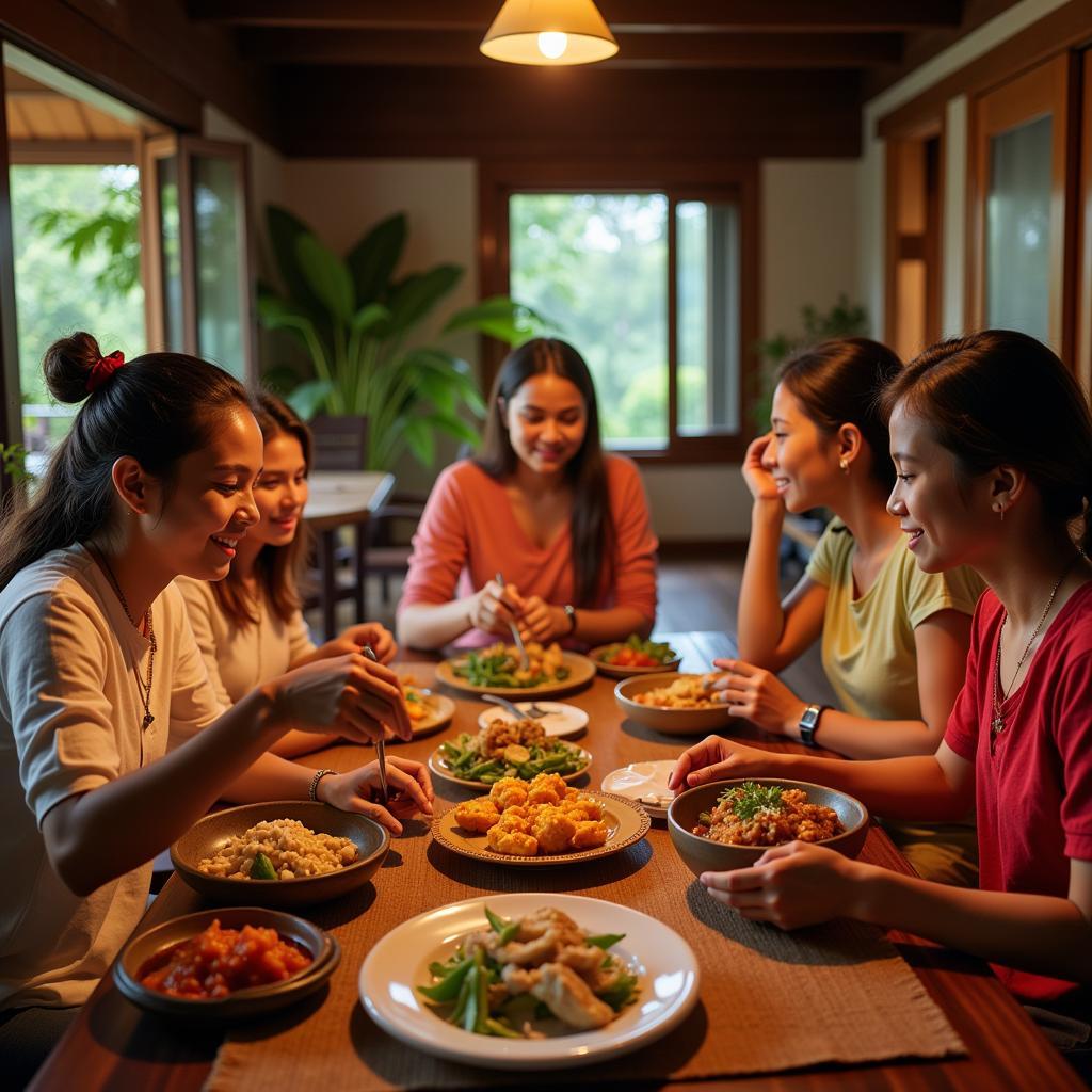 Thekkady Homestay Family Dinner